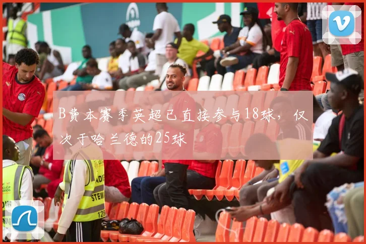 B费本赛季英超已直接参与18球，仅次于哈兰德的25球