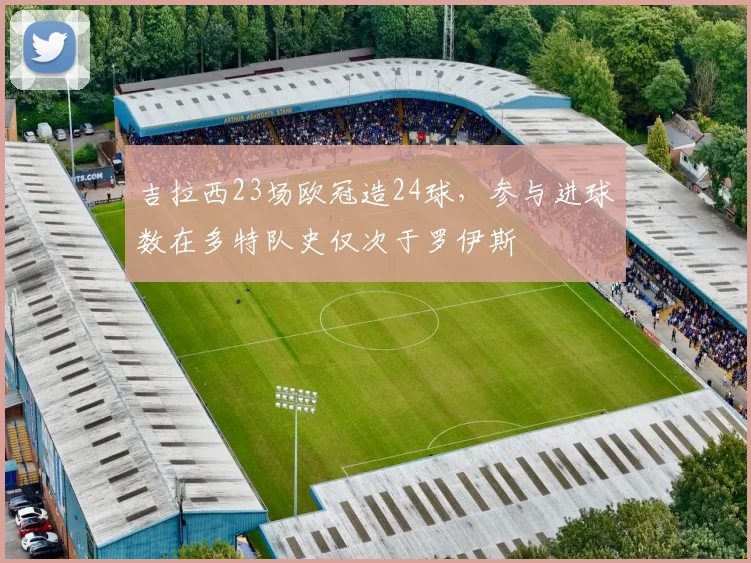 吉拉西23场欧冠造24球，参与进球数在多特队史仅次于罗伊斯